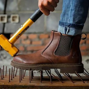 werklaarzen, laarzen met stalen neus, schoen met stalen neus, waterdichte laarzen, veiligheidslaarzen, leren laarzen