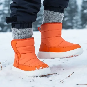 snow boots, winter boots, ankle boots, kids boots, kids winter boots, round toe boots