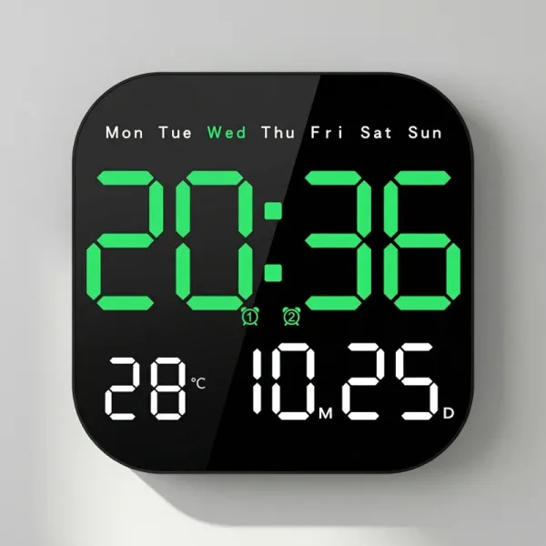 led digital wall clock, digital wall clock with temperature
